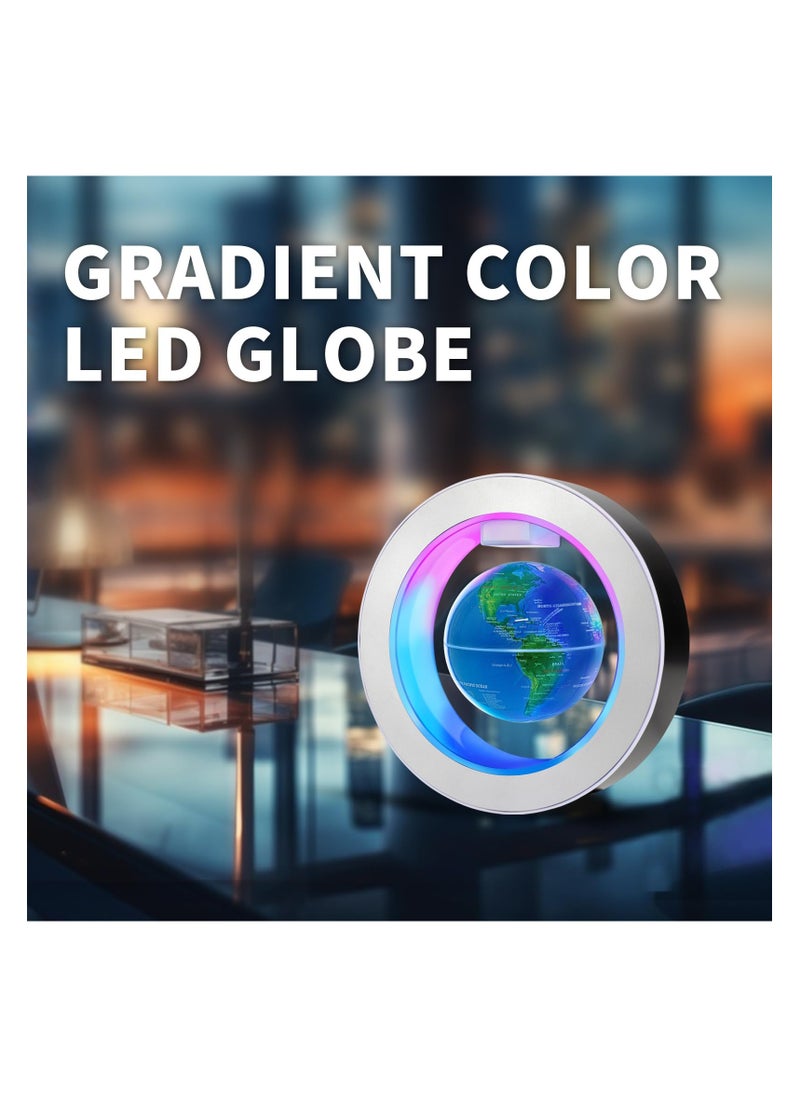 SYOSI - Floating Globe Magnetic Levitating Floating Globe Lamp, Multi-Color Changing Levitating Globe Magnetic Levitation Floating Globe World Map Educational Gifts, Cool Gadgets O Frame Floating Globe - Image 1