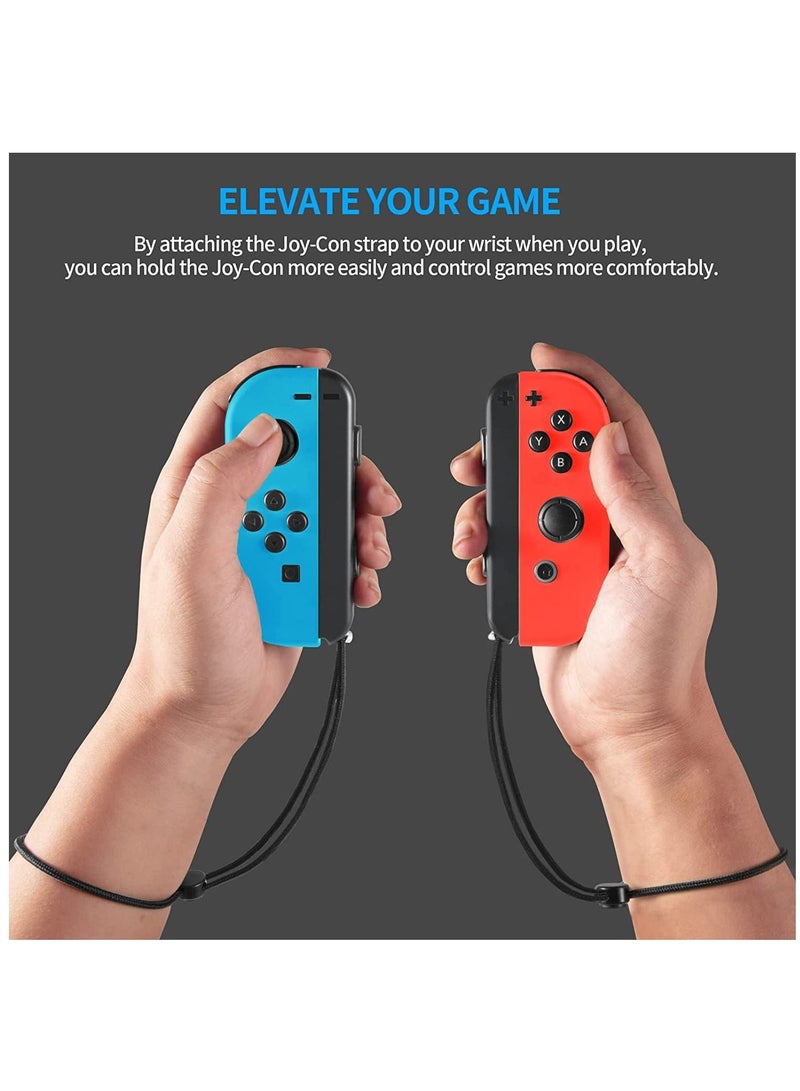 SYOSI Joysticks Wrist Strap Strap for Switch Joycon 2 Pack Replacement Parts Accessories for Switch Joy Con Straps Adjustable Tightness Straps for Switch Joycon Accessory for Joy Con Controller (Black) - Image 2