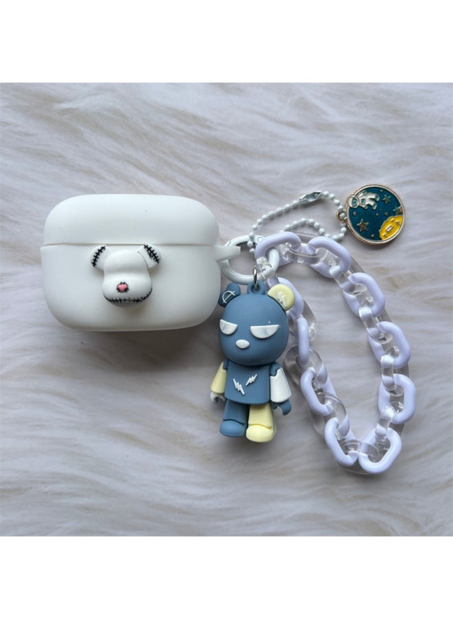 Suitable For Vivo TWS 4 Wireless Bluetooth Headset Protective Case IQOO TWS 2 Cartoon Charging Box Soft Case-Colour:03+pendant-Model:iQOO TWS 2  - Image 1
