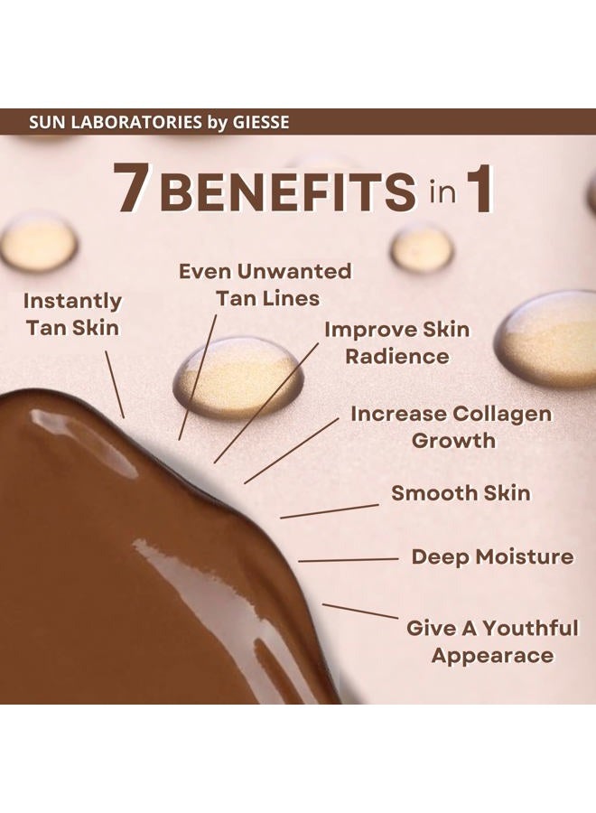 Sun Laboratories By Giesee Ultra Dark Self Tanning Lotion with Tanning Mitt - Long Lasting Self Tanner for Face and Body - Instant Sunless Tanning Lotion - Achieve a Natural-Looking Tan - Image 4