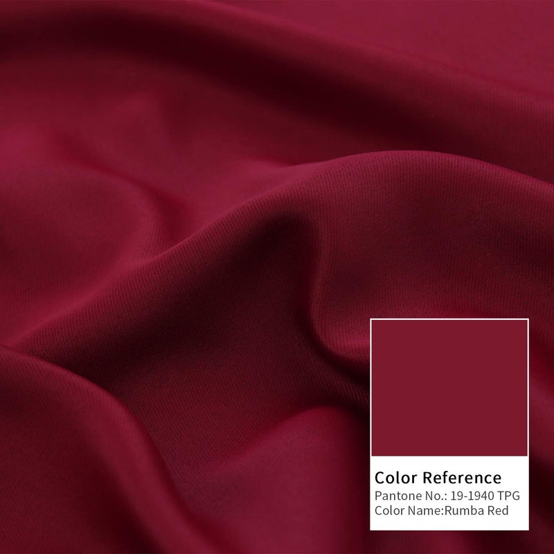 BGment Rod Pocket and Back Tab Blackout Curtains for Bedroom - Christmas Thermal Insulated Room Darkening Curtains for Living Room  2 Window Curtain Panels (38 x 54 Inch  Burgundy Red) - Image 4