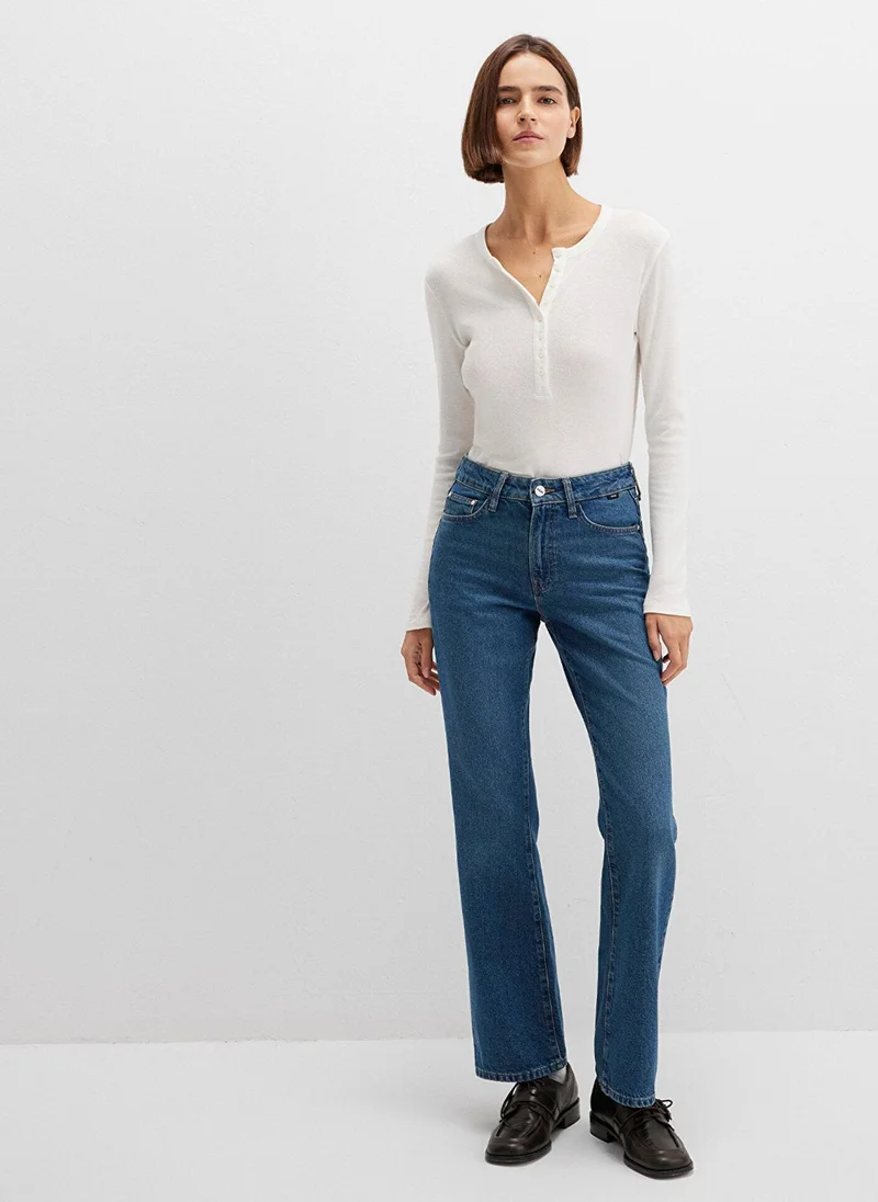مافي Miav Jeans Dark Shaded Denim Jean Pants
