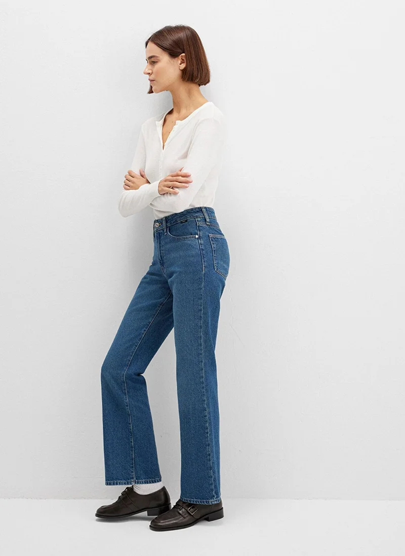 مافي Miav Jeans Dark Shaded Denim Jean Pants