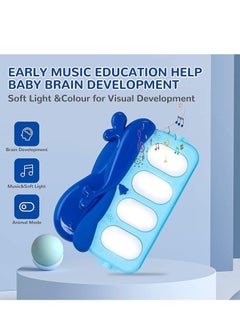 MUMS PLANET Baby Play Mat Gym&Fitness Rack With Hanging Rattles Lights&Musical Keyboard Mat Piano Toys For Babies From 3 Months , Valuable Gift For Baby  - Image 5