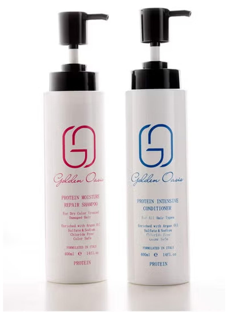 Golden Oasis Golden Oasis Daily hair care kit after protein and creatine shampoo 400 ml and conditioner 400 ml