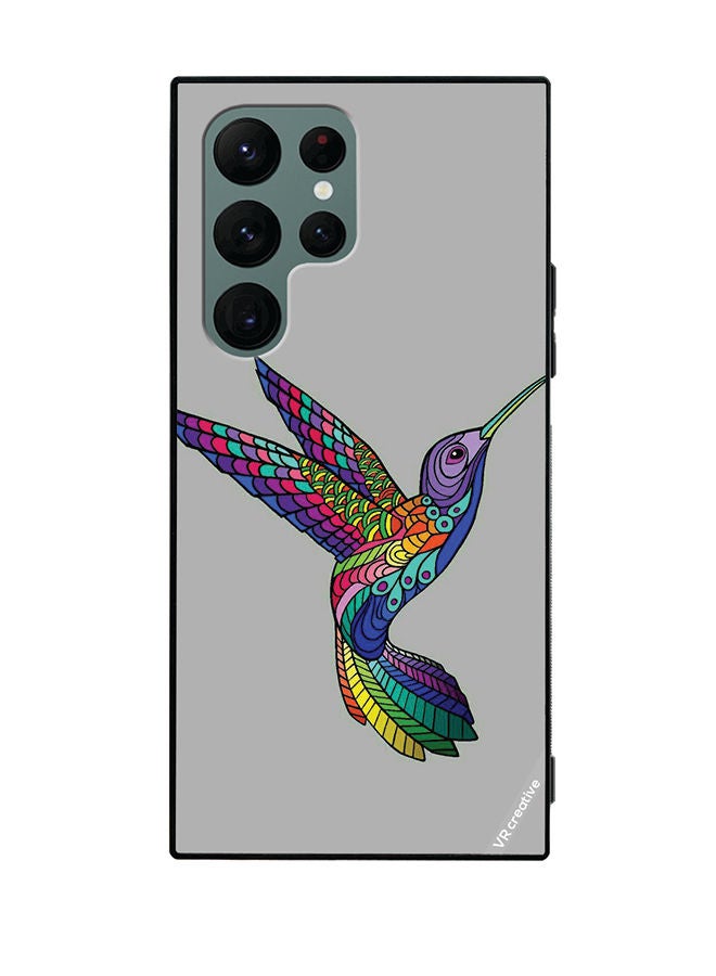 VR CREATIVE Protective Case Cover For Samsung Galaxy S22 Ultra 5G Flying Bird Design Multicolour - Image 1