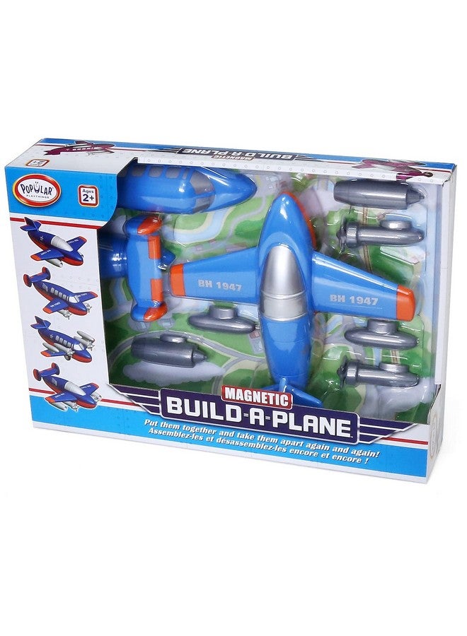 Popular Playthings Magnetic Build-a-Plane Magnetic Toy Play Set, 12 Pieces, Colors May Vary,White - Image 2
