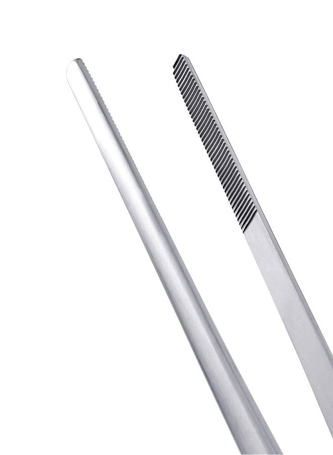 تريانجل ملقط شواء مثلث الشكل برؤوس سيليكون سوداء - 30 سم (11.8 بوصة) - ملقط طهي من الفولاذ المقاوم للصدأ للشواء والتقديم بدقة - آمن للغسل في غسالة الأطباق - Image 4