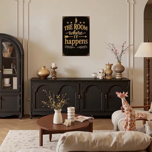 Vozekrod The Room Where It Happens Tin Sign 8x12, Hamilton Musical Wall Decor, Vintage Alexander Hamilton Metal Sign, Retro Broadway Art Print for Home Bar Dorm Man Cave - Image 5
