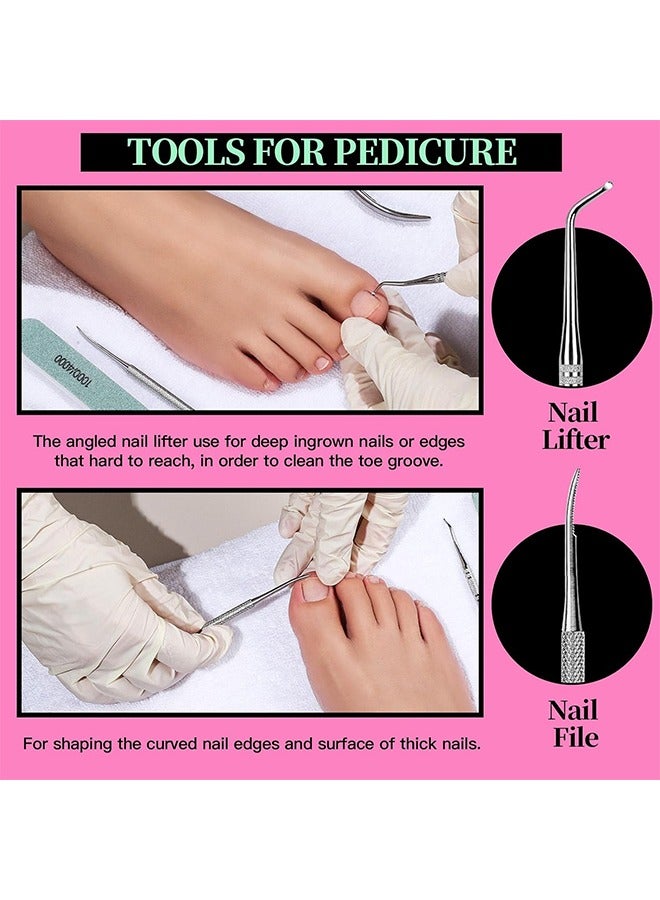 Ocean Pedicure Kit Hand Foot Manicure Care Set, Nail Files 100/180, Nail Buffer Block, Cuticle Nippers, Cuticle Pusher, Cuticle Trimmer, Nail Lifter for Ingrown Toenails, Nail Tools, Nail Kit - Image 5