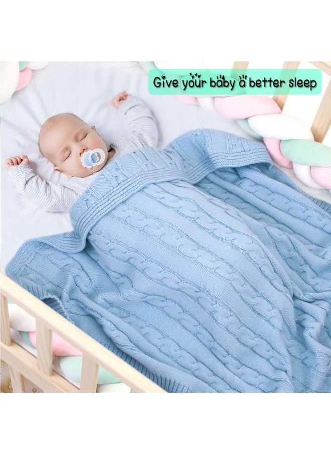 Mamas Gift Breathable Knit Blanket Well Made Cellular Baby Blanket by Ultra-soft Cotton Knit Material, Ideal for All Seasons. We Design for Your Baby According to the Actual Measurement,  - Image 1