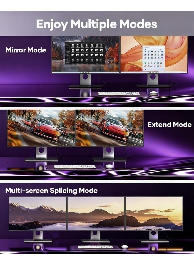 فليفيو كابل DisplayPort إلى HDMI بدقة 4K، كابل أحادي الاتجاه من DP إلى HDMI ذكر-ذكر، يدعم دقة UHD 4K بمعدل 30 هرتز، و2K بمعدل 60 هرتز، و1080p، متوافق مع شاشات العرض/أجهزة العرض/أجهزة التلفزيون عالية الدقة، لينوفو، HP-2M - Image 4