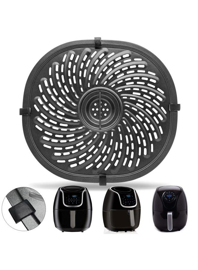 GWY صينية استبدال القلاية الهوائية لطراز باور XL فورتكس 7QT، غير لاصقة بيضاوية 10.3''*9.5''، قطع غيار ملحقات صينية الشواء مع واقيات مطاطية - Image 1