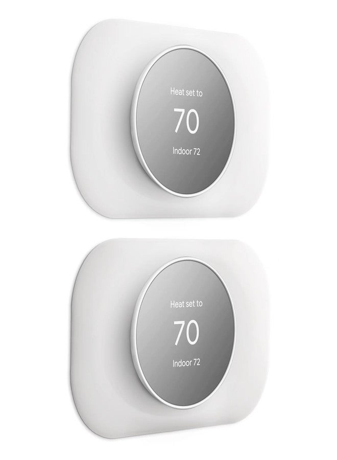 Petrichor Wall Plate Cover - Compatible with Google Nest Thermostat Accessory 2020 - Trim Kit, Easy Installation - Snow （ 2 Pack） - Image 1