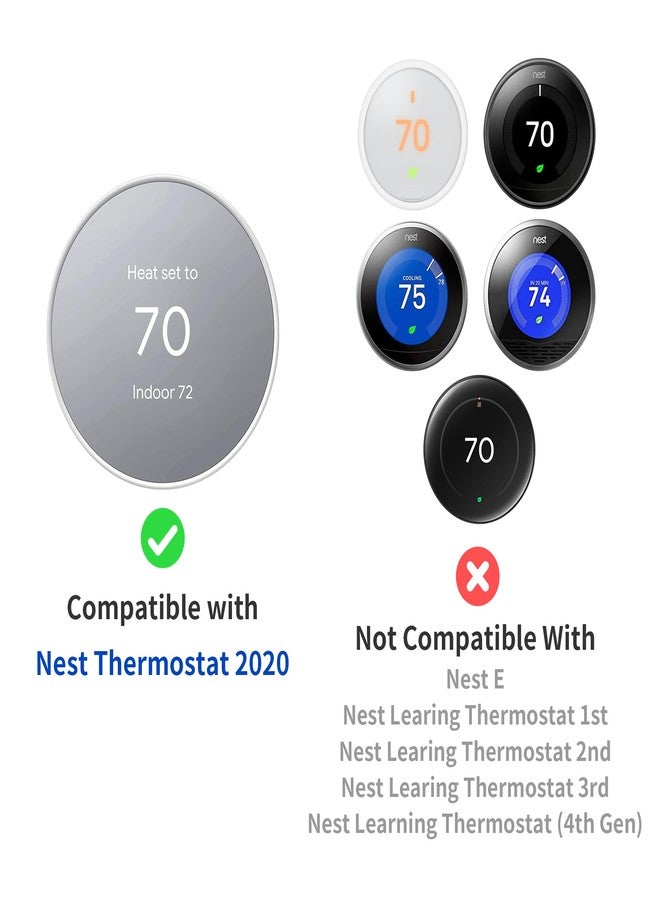Petrichor Wall Plate Cover - Compatible with Google Nest Thermostat Accessory 2020 - Trim Kit, Easy Installation - Snow （ 2 Pack） - Image 2