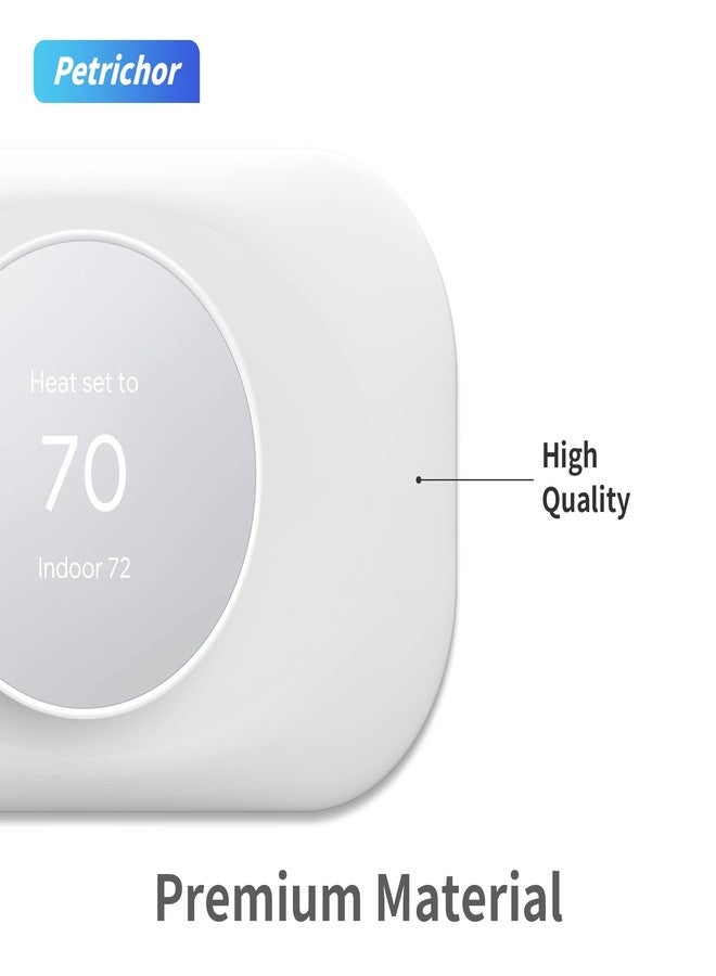 Petrichor Wall Plate Cover - Compatible with Google Nest Thermostat Accessory 2020 - Trim Kit, Easy Installation - Snow （ 2 Pack） - Image 5