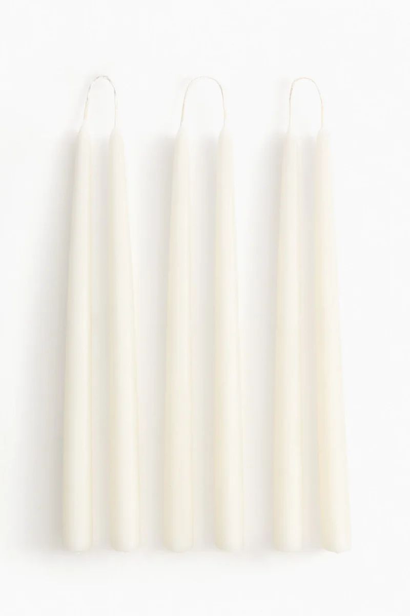 H&M 6-pack taper candles