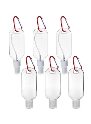 Uotyle 50ml Refillable Bottles with Clip, 6PCS Hand sanitizer Bottles with Clip Travel Plastic Clear Keychain Bottles Empty Squeeze Containers with Hook Carabiner (Random Color Hook) - pzsku/Z1BAFD5B34F5E9CE48C2DZ/45/_/1710328568/6a2a9825-8c8e-44e6-9102-dd288649d808