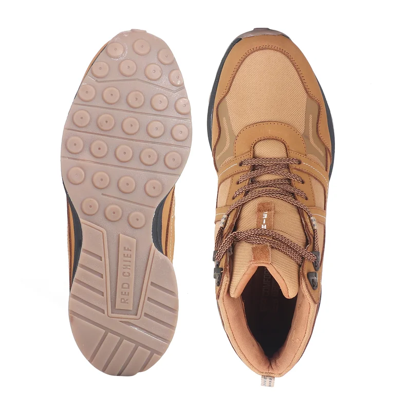 Red Chief Comfortable Genuine Leather Sneaker For Men | Rc4005 Rust