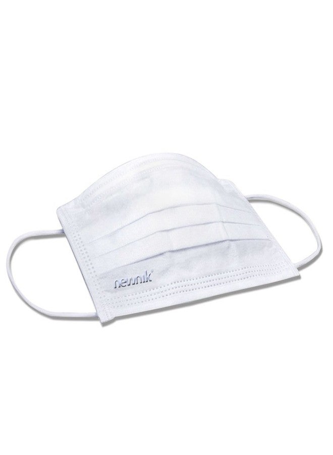 Newnik Premium Disposable Elastic Face Mask 3-Ply | Soft Non-Woven Fabric Mask with Comfortable Ear Loops and Nose Clip | Breathable and Skin-Friendly Protective Masks for Unisex (Pack of 100) - Image 1