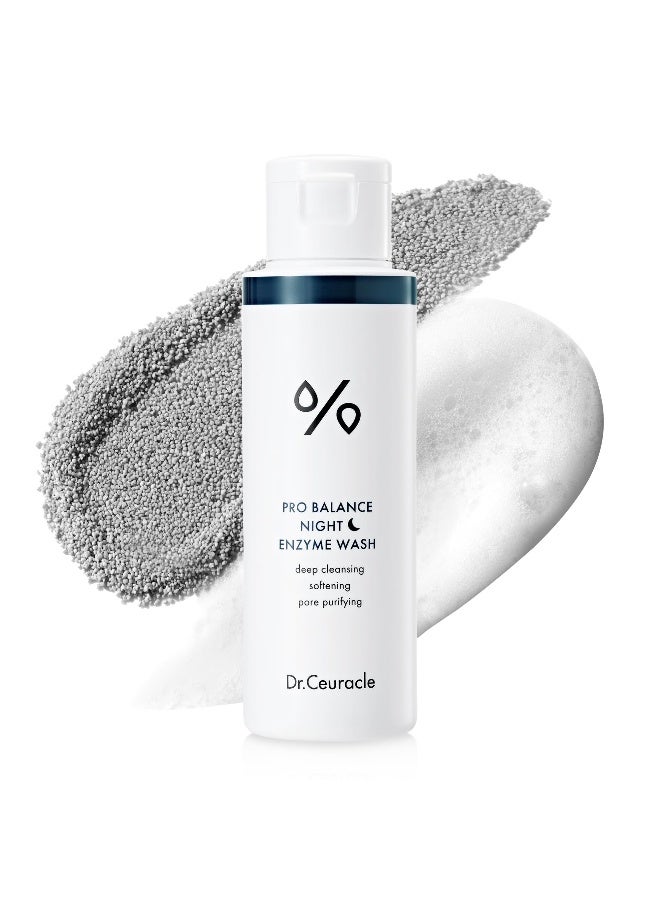 Dr. Ceuracle Pro Balance Night Enzyme Wash Powder Cleanser 50g | Charcoal Enzyme Powder | Deep Pore Cleansing & Gentle Exfoliating, 1.76 oz - Image 1