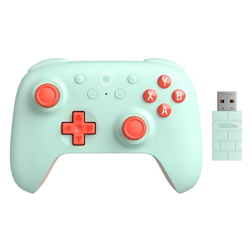 AKNES 8Bitdo Ultimate 2C Wireless 2.4G Controller for Windows PC and Android, Gamepad with Hall Effect Joysticks and Hall Triggers, 1000Hz Polling Rate, Remappable L4/R4 Bumpers - Mint - Image 1