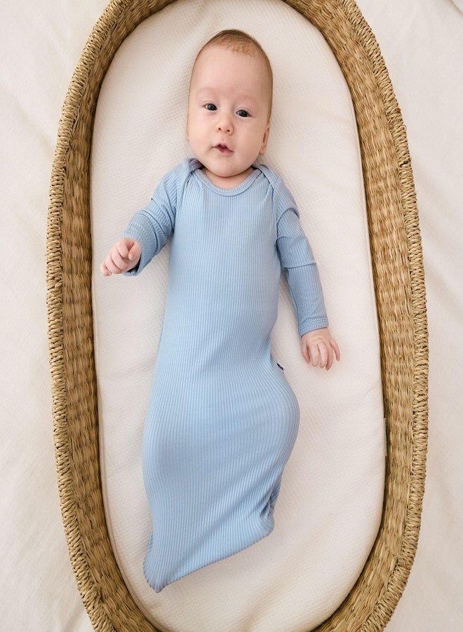 Little Sleepies ثوب نوم للأطفال حديثي الولادة من ليتل سليبيز، مصنوع من فسكوز الخيزران، مزود بقفازات قابلة للطي وغطاء للقدم قابل للطي، بنمط مضلع خفيف، مناسب للأطفال الخدج/الأطفال الخدج جداً - Image 3