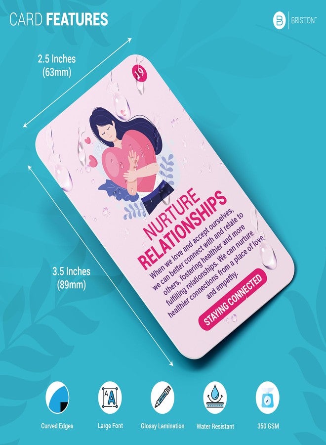 بريستون بطاقات بريستون للعناية الذاتية وتخفيف التوتر للقلق (٥٠ بطاقة تعليمية) - تقنيات التأمل الواعي والتأمل والتأكيد - هدايا للشفاء الشامل والسلام الداخلي والمرونة العاطفية للبالغين والمراهقين - Image 3