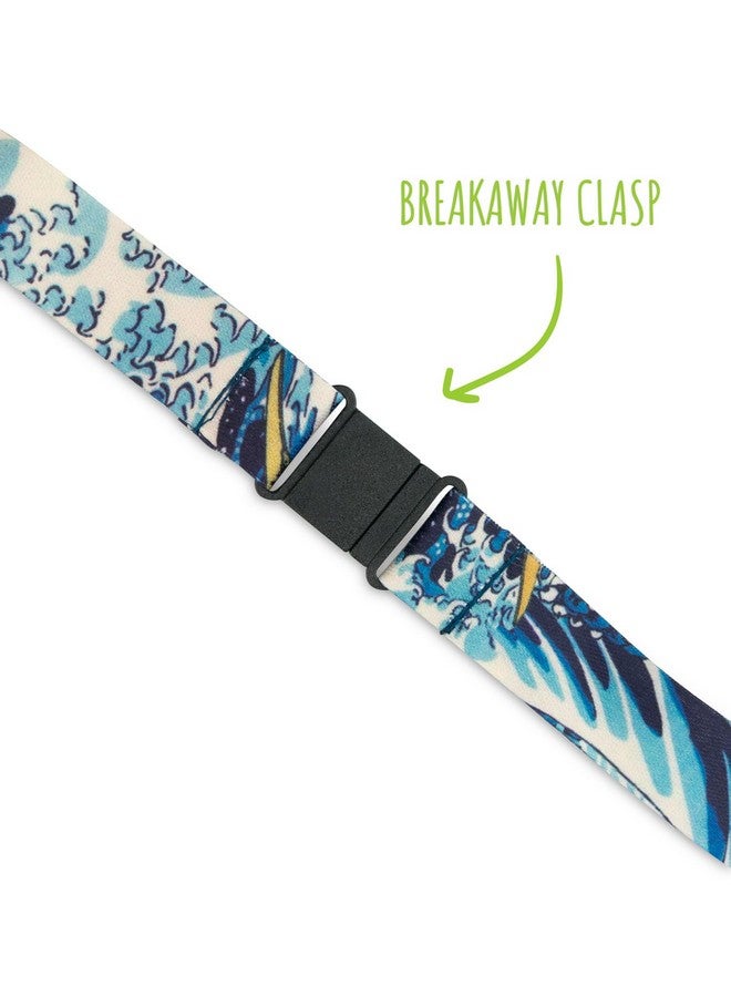 Limeloot Hokusai Breakaway Lanyard For Keys, Id Badge, Accessories | Cool Neck Lanyard For Men And Women With Detachable Quick Release Buckle And Flat Ring. - Image 3
