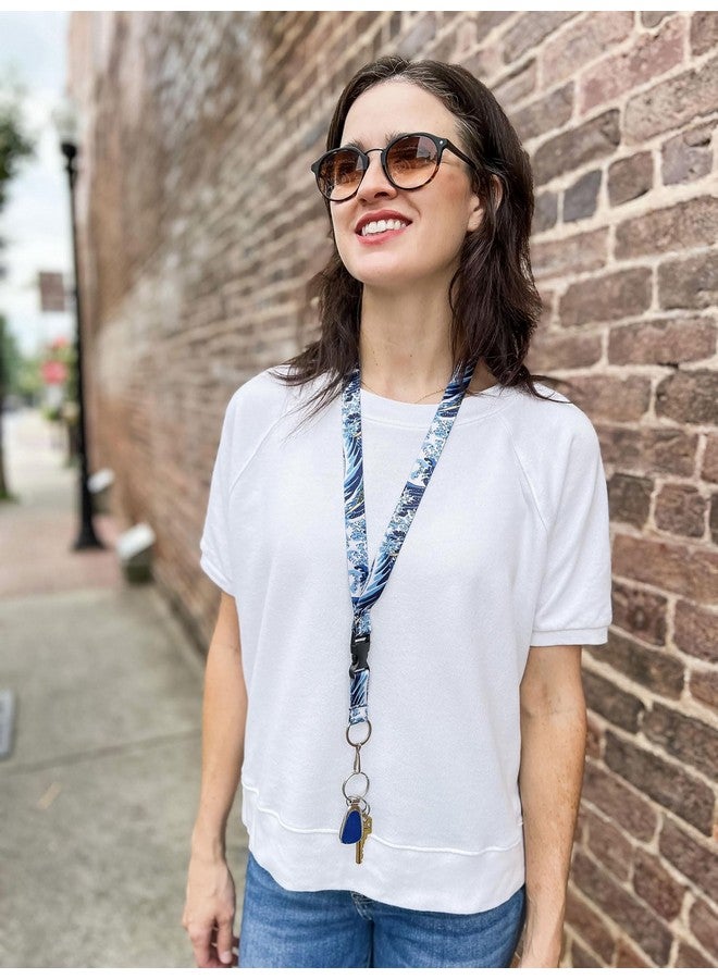 Limeloot Hokusai Breakaway Lanyard For Keys, Id Badge, Accessories | Cool Neck Lanyard For Men And Women With Detachable Quick Release Buckle And Flat Ring. - Image 5