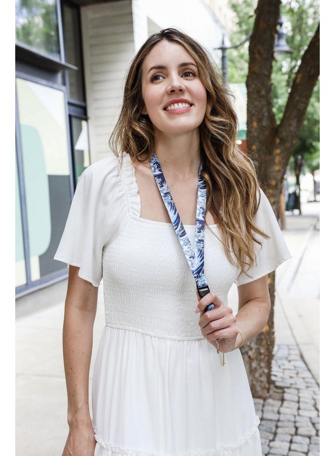 Limeloot Hokusai Breakaway Lanyard For Keys, Id Badge, Accessories | Cool Neck Lanyard For Men And Women With Detachable Quick Release Buckle And Flat Ring. - Image 4