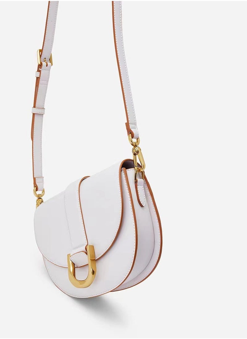 Charles & Keith Charles & Keith Gabine Horseshoe Buckle Saddle Bag Shoulder Bag  - Image 2