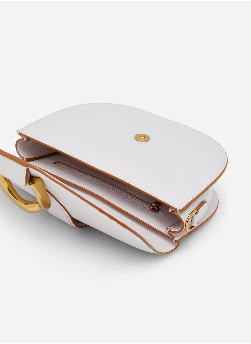 Charles & Keith Charles & Keith Gabine Horseshoe Buckle Saddle Bag Shoulder Bag  - Image 3