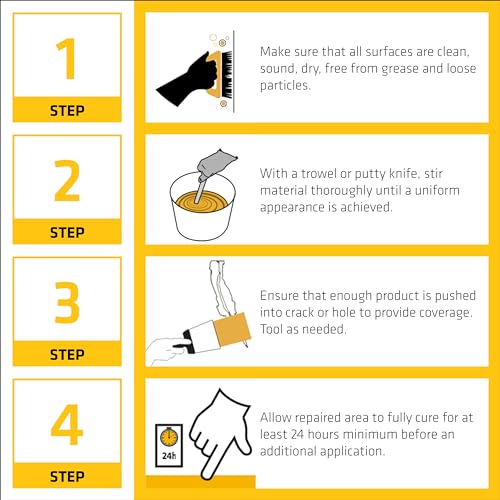 SIKA سيكا سيكاكريل لإصلاح الجص، أبيض، 1-كيوتي، معجون جص جاهز للخلط للشقوق الكبيرة والتآكل، قائم على الأكريليك، داخلي/خارجي، ذو نسيج، مقاوم للرطوبة - Image 4