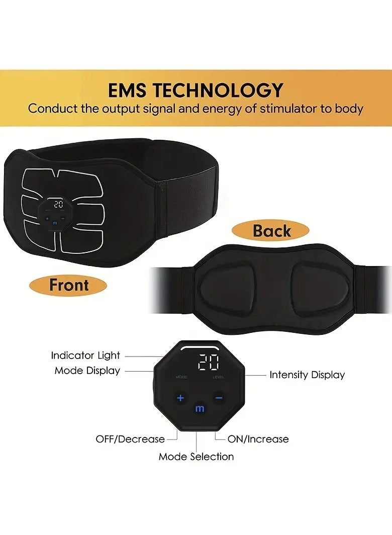Gonice ABS Stimulator, Ab Exercise Machine, EMS Muscle Stimulator, Abdominal Training Belt, Portable Fitness Workout Equipment - Image 2