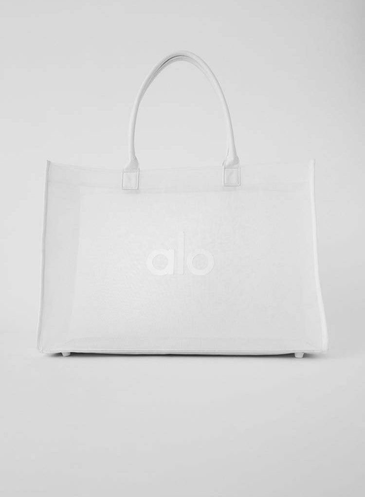 alo yoga mesh bag Yoga Fitness shoulder bag Beach Tote Clear storage bag