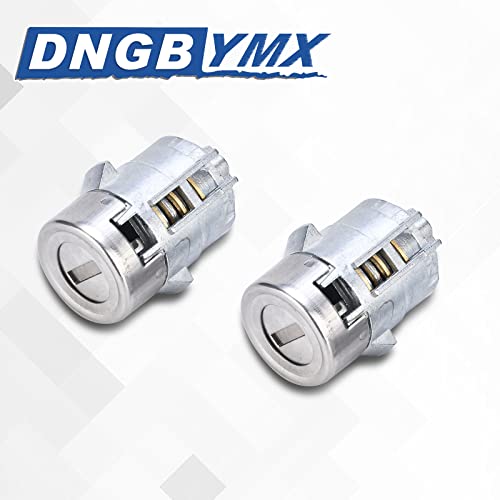 Dngbymx Ignition Switch Lock Cylinder with Pair Front Door Lock Cylinder Compatible with 1999 2000 Chevy Silverado Tahoe Suburban GMC Sierra Replace OE# 704600 + 702912 X2 + 598007 X2 (No chip) - Image 4