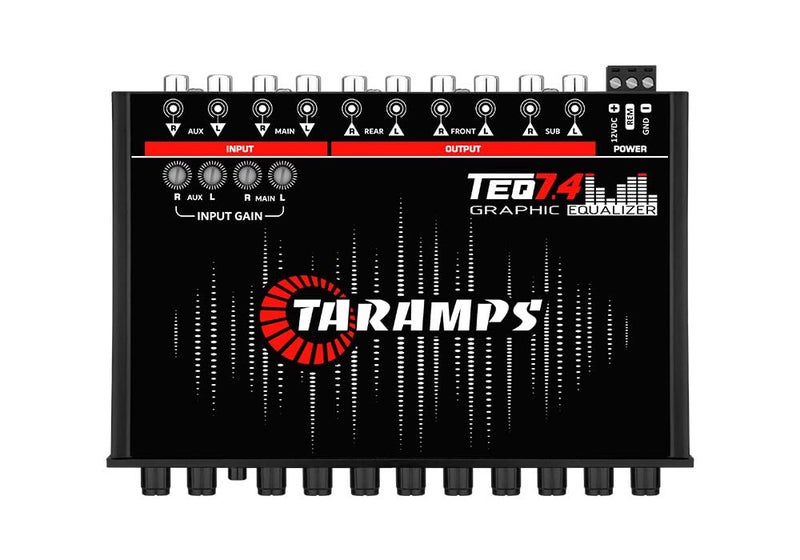 Taramp's TARAMPS TEQ 7.4 Pro Car Audio Systems 7 Band Graphic Equalizer EQ Blue Lighting Advance Capability Input Channel Adjustment Main Volume Control Adjustable Subwoofer Volume with LPF - Image 1