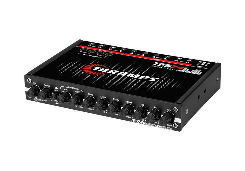 Taramp's TARAMPS TEQ 7.4 Pro Car Audio Systems 7 Band Graphic Equalizer EQ Blue Lighting Advance Capability Input Channel Adjustment Main Volume Control Adjustable Subwoofer Volume with LPF - Image 3