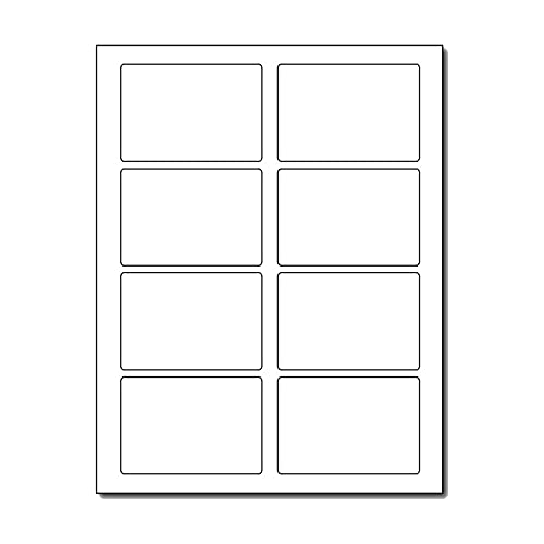 Desktop Publishing Supplies Blank Printable Adhesive Name Tag Stickers, 3 3/8" x 2 1/3" - Inkjet/Laser Compatible (8 per Sheet) 10 Sheets - 80 Total Adhesive Name Tag Labels - White Matte Finish - Image 5