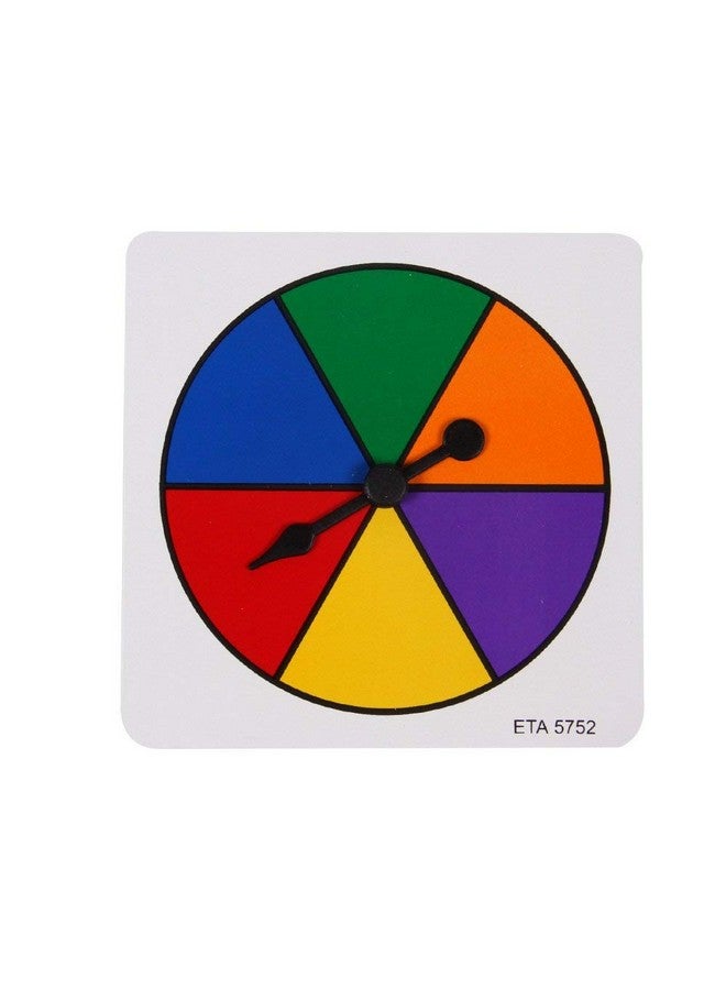 hand2mind hand2mind Rainbow Color Spinners, Probability Spinner, Dry Erase Spinner Wheel, Plastic Spinners for Classroom, Arrow Game Spinner, Math Classroom Supplies, Math Manipulatives (Set of 5) - Image 1