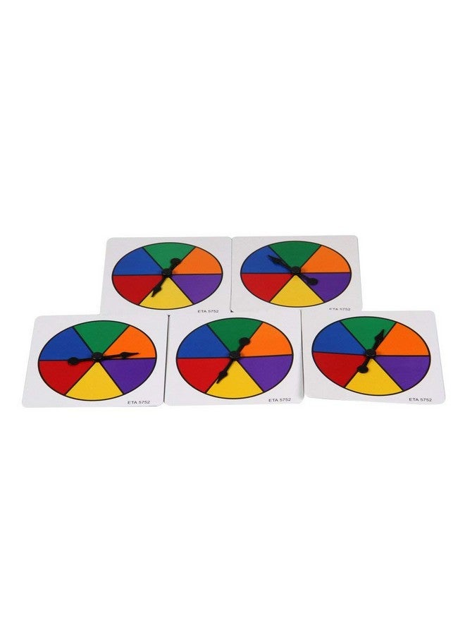 hand2mind hand2mind Rainbow Color Spinners, Probability Spinner, Dry Erase Spinner Wheel, Plastic Spinners for Classroom, Arrow Game Spinner, Math Classroom Supplies, Math Manipulatives (Set of 5) - Image 3