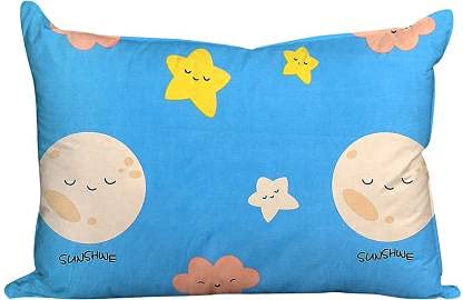 TIB Kids 130 GSM Polycotton Printed Single Bedsheet with Pillow Cover (60X90 Inch, Sky Blue) - Image 4
