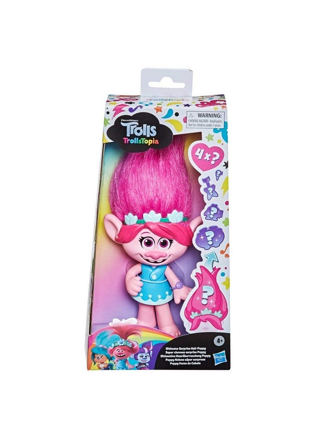 Trolls دمية بوبي هير ألتيميت سربرايز من دريم ووركستوبيا مقاس 6 بوصات مع 4 مفاجآت مخفية في الشعر للأطفال من سن 4 سنوات فما فوق - Image 3