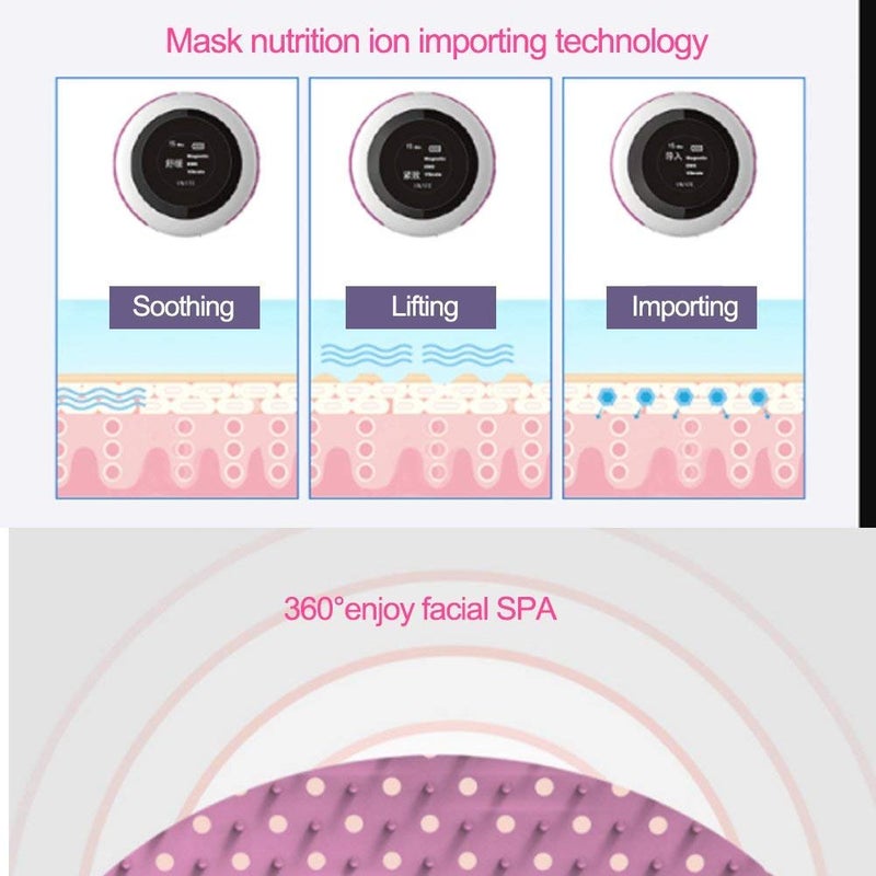 klarako Facial Massage Mask, Face Massager 3D Magnetic Vibration Massage SPA Beauty Mask - Image 3