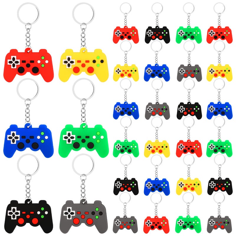 Moncinday 30PCs Video Game Party Favors Keychains Game Controller Keychains for Boys Girls Video Game Birthday Party Goodie Bag Fillers - Image 3