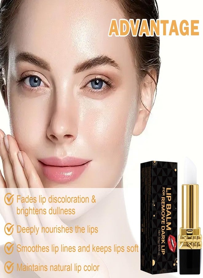 Jutqut 2 PCS Lip Balm for Dark Lips, Hydrating Moisturizing Dark Lips Corrector for Smokers, Help Fade Lip Discoloration & Fine Lines, Long-Lasting Moisturizer for Men & Women - Image 3