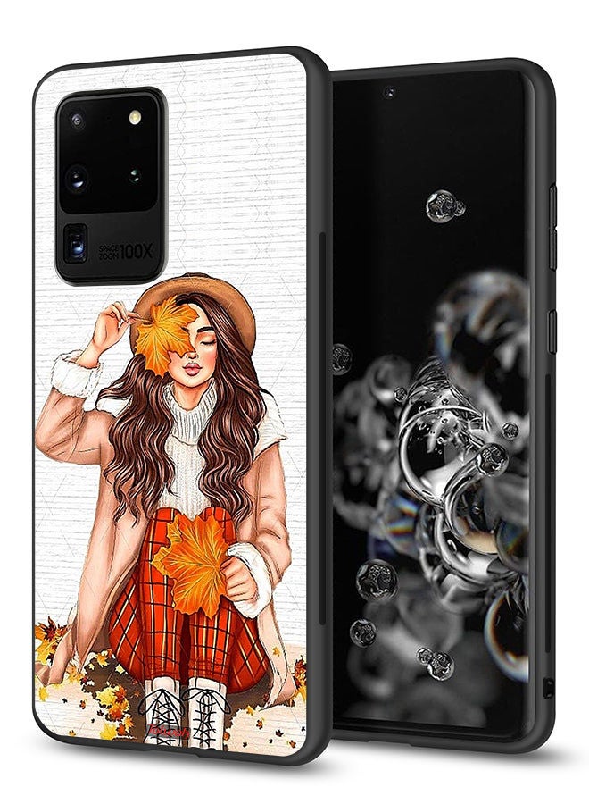 Tolwak Samsung Galaxy S20 Ultra 4G Protective Case Cover Holding Autumn Leaves Art - Image 1