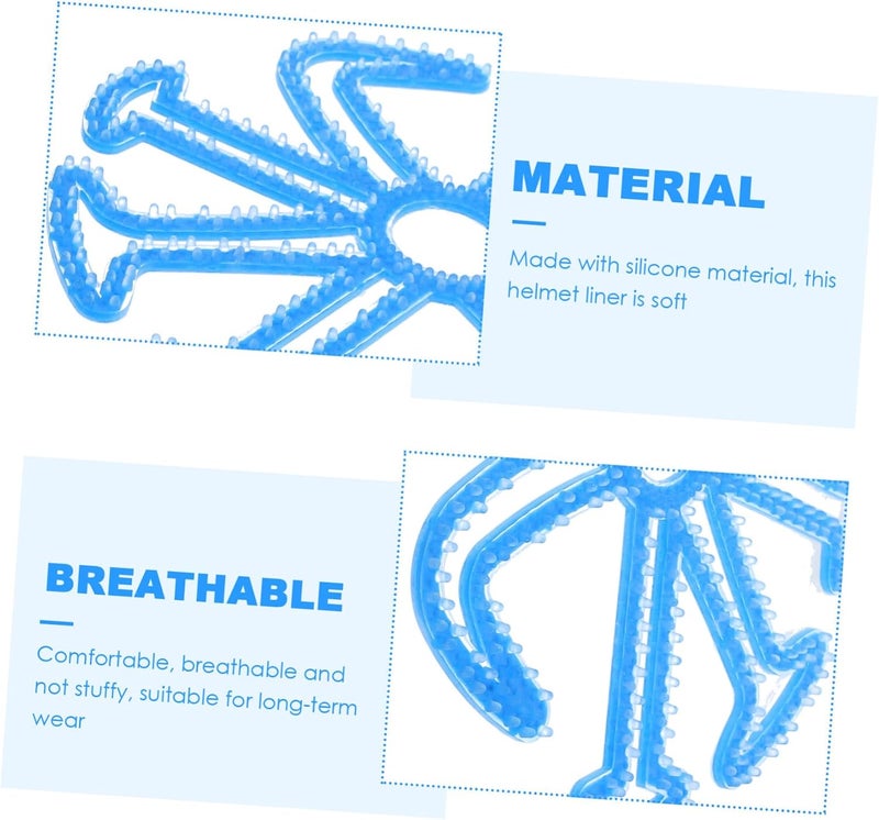 Kisangel Breathable Helmet Inner Padding Mat Comfortable Silicone Damping Pad for Cycling Skating and Skiing Easy to Clean Wear-Resistant Multi-Functional Liner - Image 2