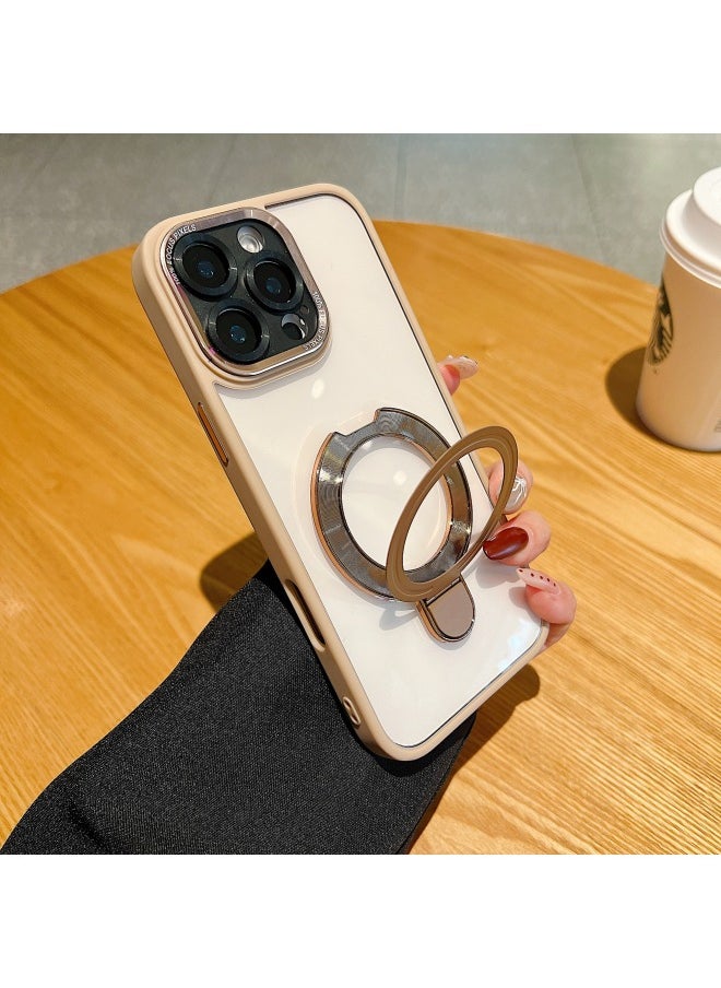 Generic - For Iphone 16 Magnetic Bracket Phone Case Gold Shield Hawk Eye For Iphone15Promax All-Covering Drop-Resistant Protective Case-Colour:Desert Color-Applicable Model:For Iphone15promax - Image 1